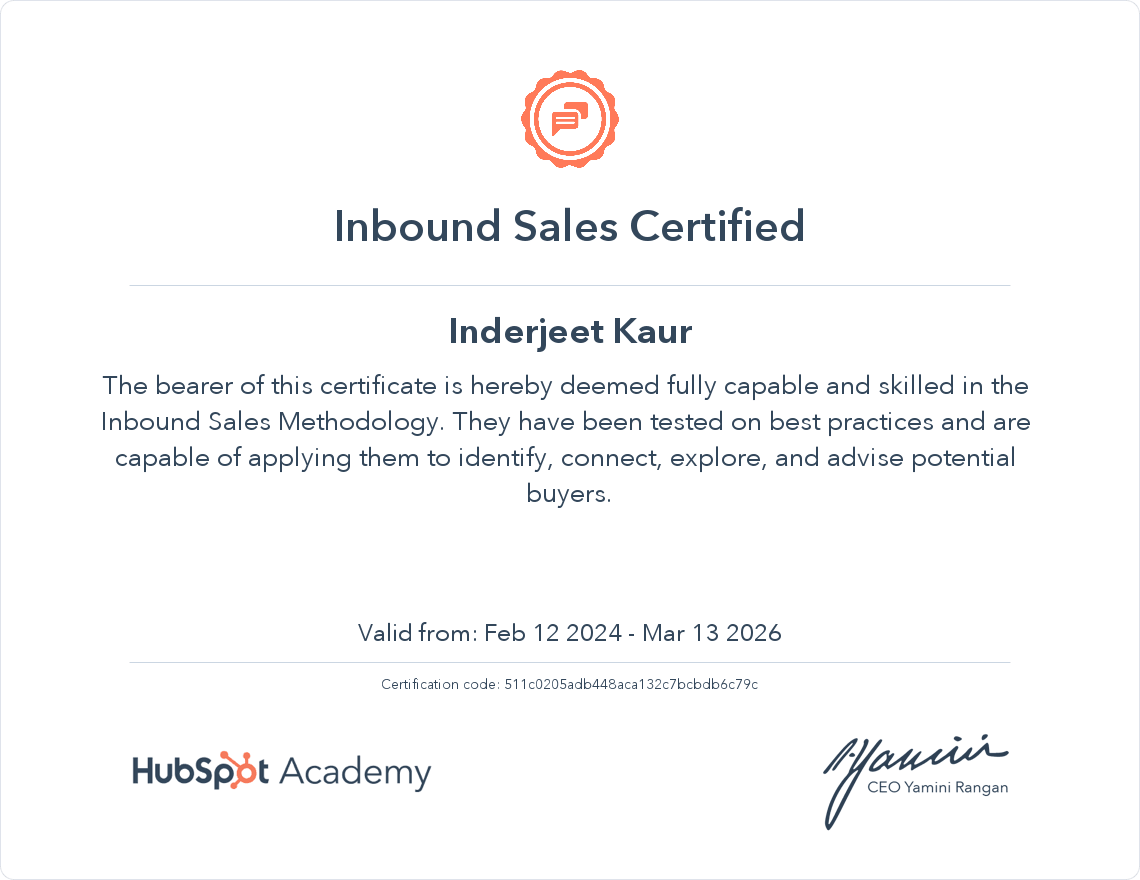 Inbound-Sales-Certification